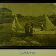 Cover image of [Tilicum canoe with seven people  in Victoria B.C.]